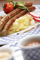 sausages and potatoes