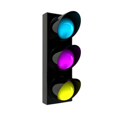 CMYK concept 3d render illustration