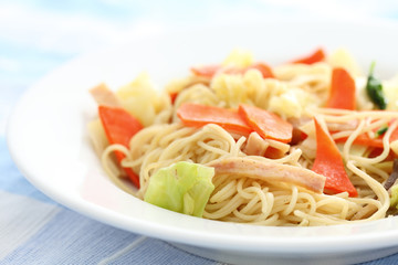 Stir fried noodles Chinese food