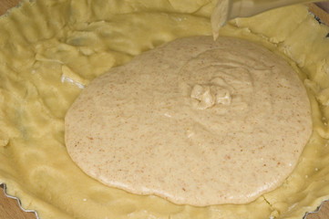 Hazelnut tart preparation - crostata alle nocciole