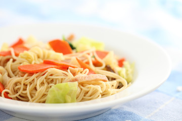 Stir fried noodles Chinese food