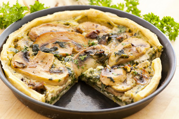 Quiche mit Pilzen