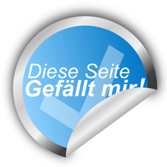 Sticker- Diese Seite Gefällt Mir!