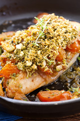 Hähnchensteak mit Parmesankruste