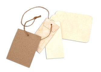 Blank tag tied with brown string