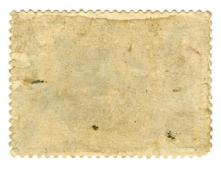 Old paper. Postage stamp