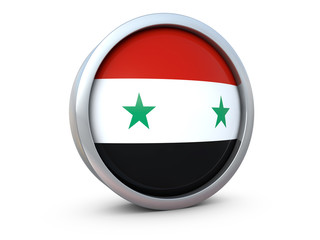 Syria flag icon 3d render