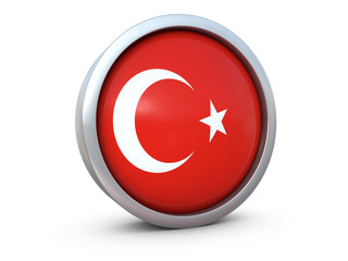 turkey flag icon 3d render