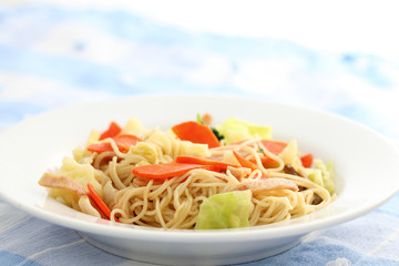 Stir fried noodles Chinese food