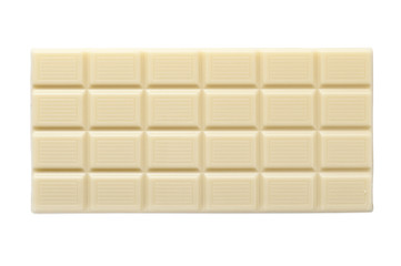 white chocolate bar, isolated on white