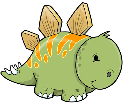 Stegosaurus Dinosaur Vector Illustration