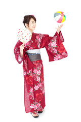 Beautiful kimono woman
