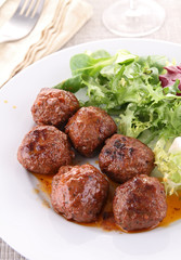 meatballs and sauce