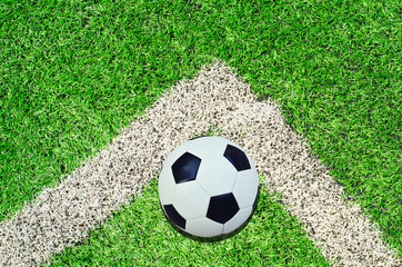 Soccer ball on the stadium