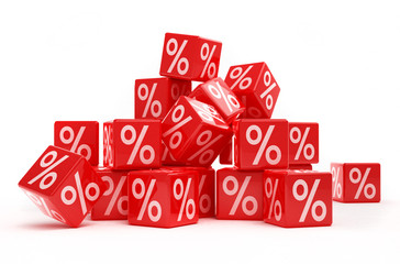 percentage sale cubes