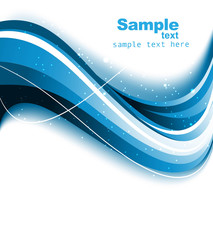 abstract new blue shiny wave composition vector