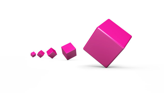 W&uuml;rfelfolge pink Wei&szlig;