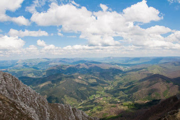 Fototapeta premium Panoramic view from Aizkorri range, Basque Country (Spain)