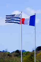 Drapeau Français et Breton