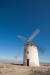 Fototapeta na wymiar Typical windmill in Castilla la Mancha, Spain