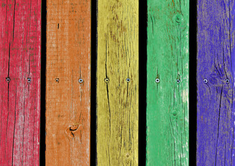 Colourful planks