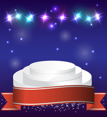 Vector Stage Spotlight with podium