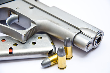 9mm. gun with bullet