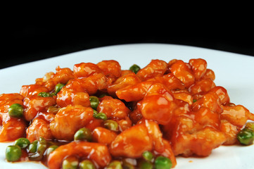 chicken with red sauce