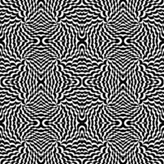 Deurstickers Psychedelisch Achtergrond met optisch effect in zwart-wit