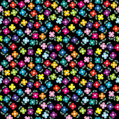 Fototapeta na wymiar Seamless background with colored flowers