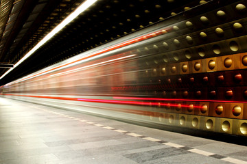 subway background from the Prague