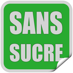 Sticker grün quad cu SANS SUCRE