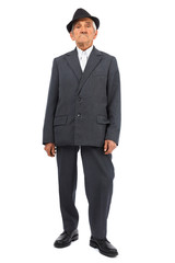 Old man isolated on white background