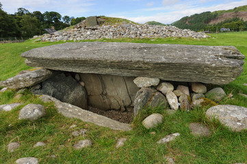 Burial chamber at Kilmartin Glen, Scotland.