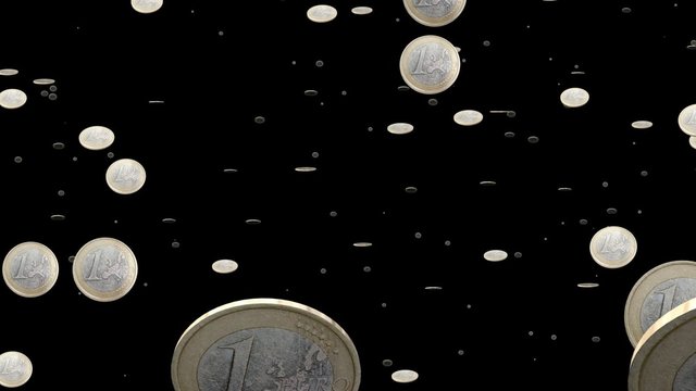Euro coin particles 01