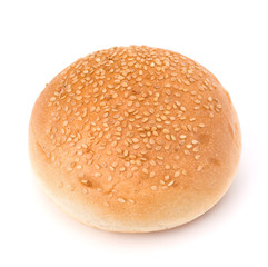 Round sandwich bun with sesame seeds
