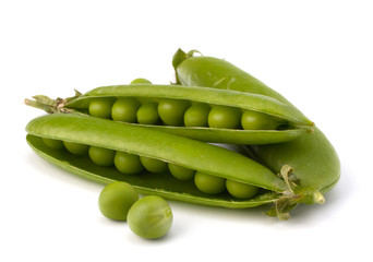 Fresh green pea pod