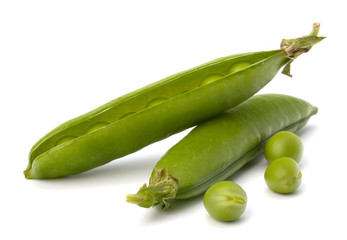 Fresh green pea pod