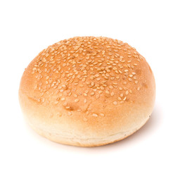 Round sandwich bun with sesame seeds
