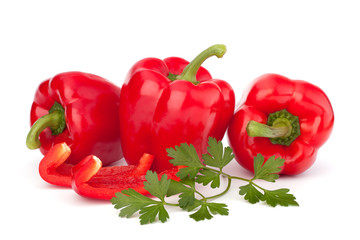 red pepper isolated on white background