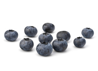 Bilberries or whortleberries cutout