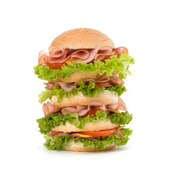 Junk food hamburger