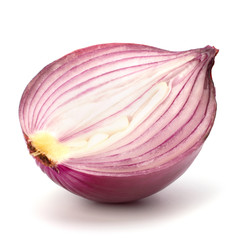 Red sliced onion half