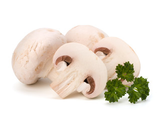 Fototapeta premium Champignon mushroom and fresh parsley
