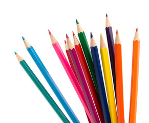 Colouring crayon pencils bunch