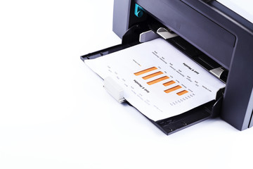 Printer printing business report