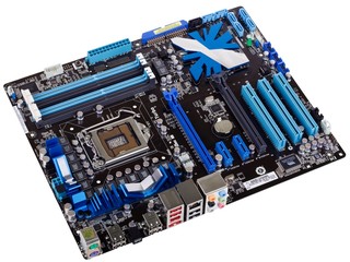 Typical new PC computer motherboard (socket 1156)