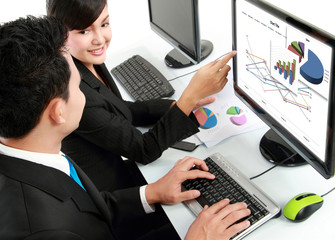 office worker working