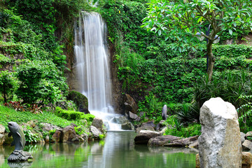 waterfall in park