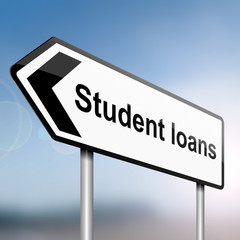 student loans concept.